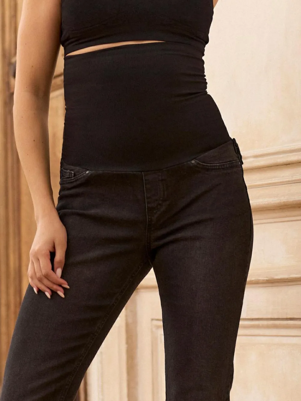 Seraphine Black Tall Premium Organic Post Maternity Support Jeans^Women Jeans|Jeans