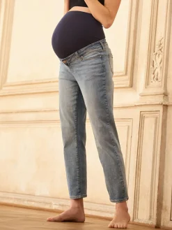 New Seraphine Blue Premium Organic Overbump Maternity Jeans