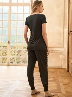 New Seraphine Maternity Hospital Bag Sleep 4 Piece Set Charcoal Grey Marl