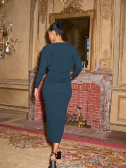 Seraphine Emerald Green Maternity Knitted Dress^Women Occasion Dresses|Occasionwear