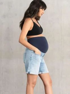 Seraphine Maternity Blue Denim Shorts^Women Shorts