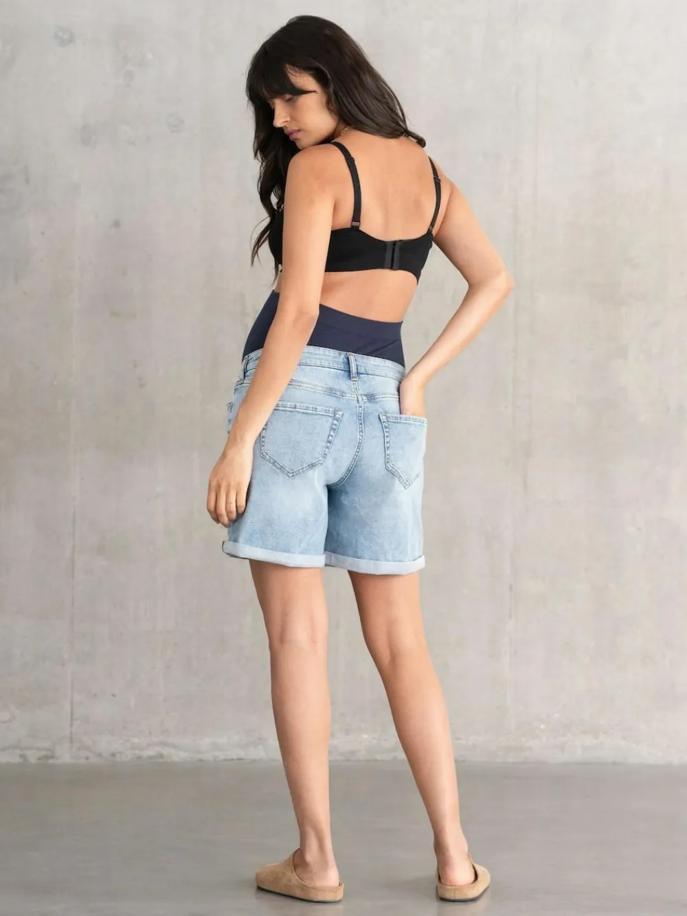 Seraphine Maternity Blue Denim Shorts^Women Shorts