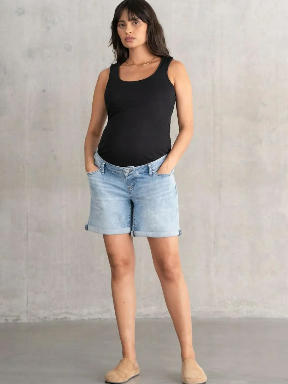 Seraphine Maternity Blue Denim Shorts^Women Shorts