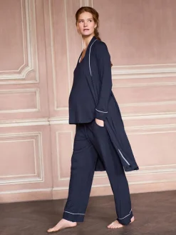 Seraphine Navy & White Maternity & Nursing Nightwear 3 Piece Set^Women Pyjamas|All Night & Lounge