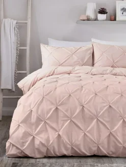 Hot Serene Pink Lara Duvet Cover And Pillowcase Set