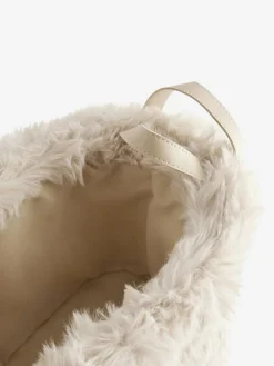 Outlet Next Set of 2 Beige Faux Fur Baskets