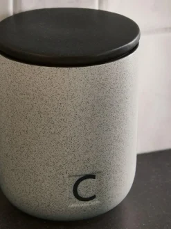 Next Set of 3 Black/Grey Otis Storage Jars^ Storage & Organisation