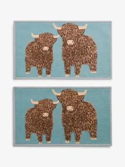 Next Set of 2 Blue Washable Hamish Doormats^ Rugs & Runners
