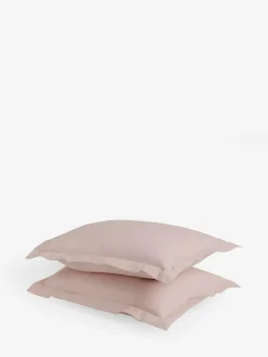 Next Set of 2 Blush Pink Cotton Rich Pillowcases^ Bedsheets & Pillow Cases