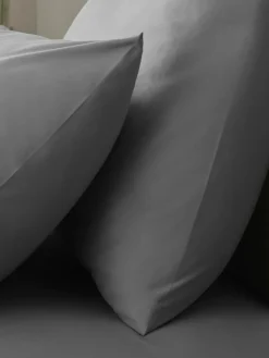 Clearance Next Set of 2 Charcoal Grey Non Iron Simply Soft Housewife Pillowcases