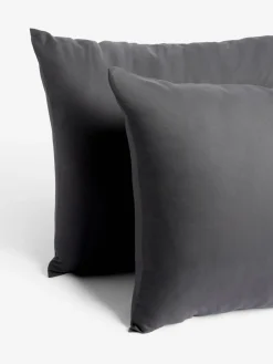Clearance Next Set of 2 Charcoal Grey Non Iron Simply Soft Housewife Pillowcases