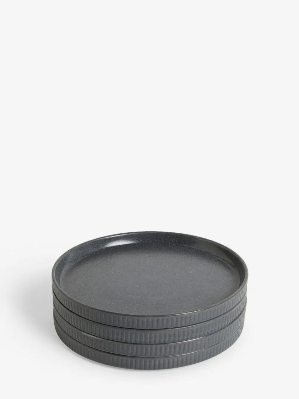 Next Set of 4 Charcoal Grey Stamford Side Plates^ Dinner Sets & Pasta Bowls