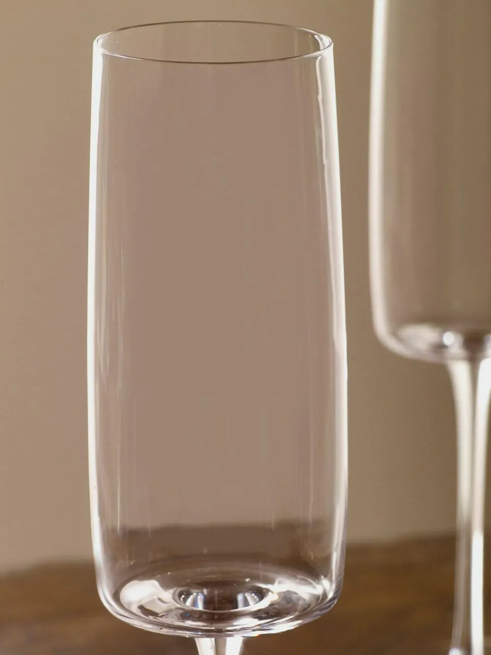 Next Set of 4 Clear Angular Champagne Flutes^ Glassware