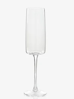 Next Set of 4 Clear Angular Champagne Flutes^ Glassware
