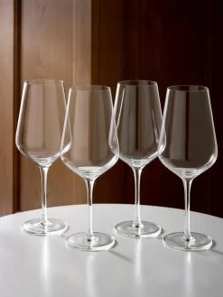 Next Set of 4 Clear Belgravia Crystal Set of 4 White Wine Glasses^ Glassware