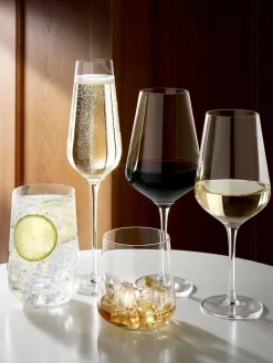Next Set of 4 Clear Belgravia Crystal Set of 4 White Wine Glasses^ Glassware