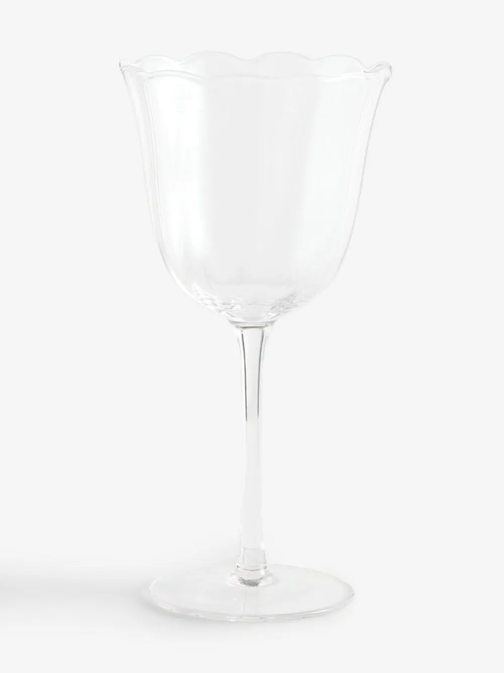 Next Set of 4 Clear Sadie Scallop Wine Glasses^ Glassware