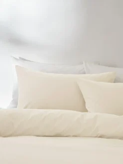 Next Set of 2 Cream Non Iron Simply Soft Housewife Pillowcases^ Bedsheets & Pillow Cases