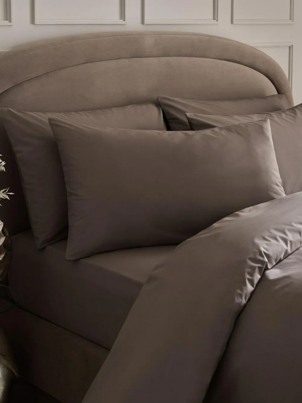 Sale Next Set of 2 Dark Natural Cotton Rich Pillowcases