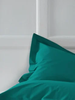 Next Set of 2 Dark Teal Cotton Rich Pillowcases^ Bedsheets & Pillow Cases