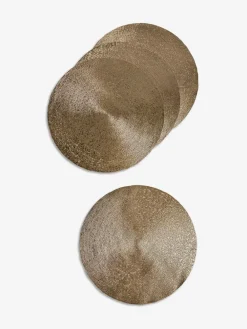 Online Next Set of 4 Wipe Clean PVC Placemats Gold