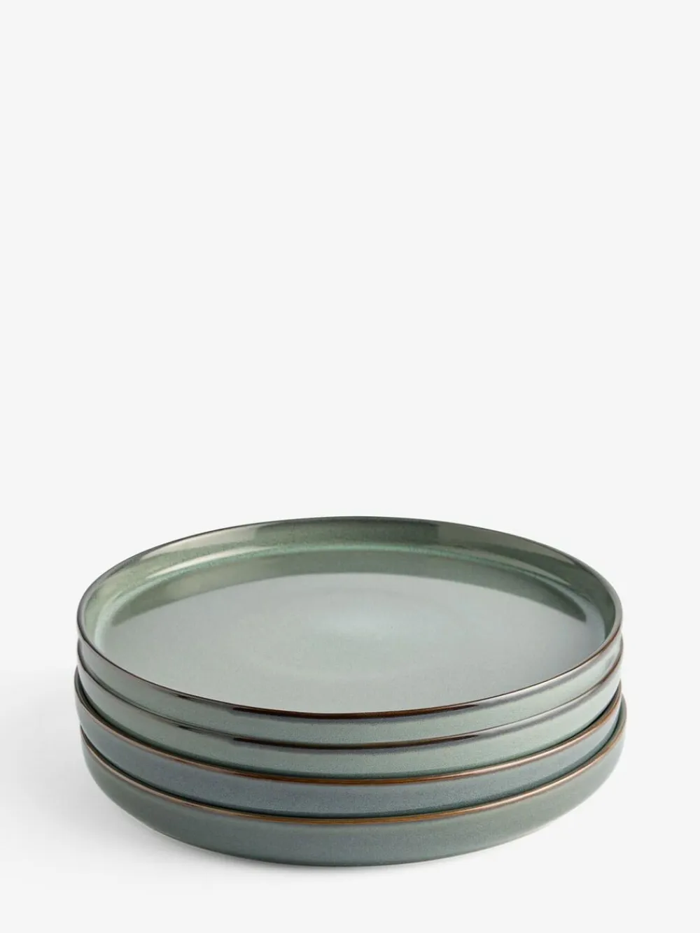 Next Set of 4 Green Dalton Dinner Plates^ Dinner Sets & Pasta Bowls