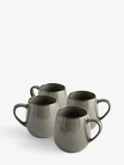 Next Set of 4 Green Dalton Mugs^ Mugs & Cups