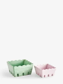 Next Set of 2 Green floral Berry Storage Baskets^ Storage & Organisation