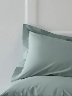 Sale Next Set of 2 Green Sage Cotton Rich Pillowcases