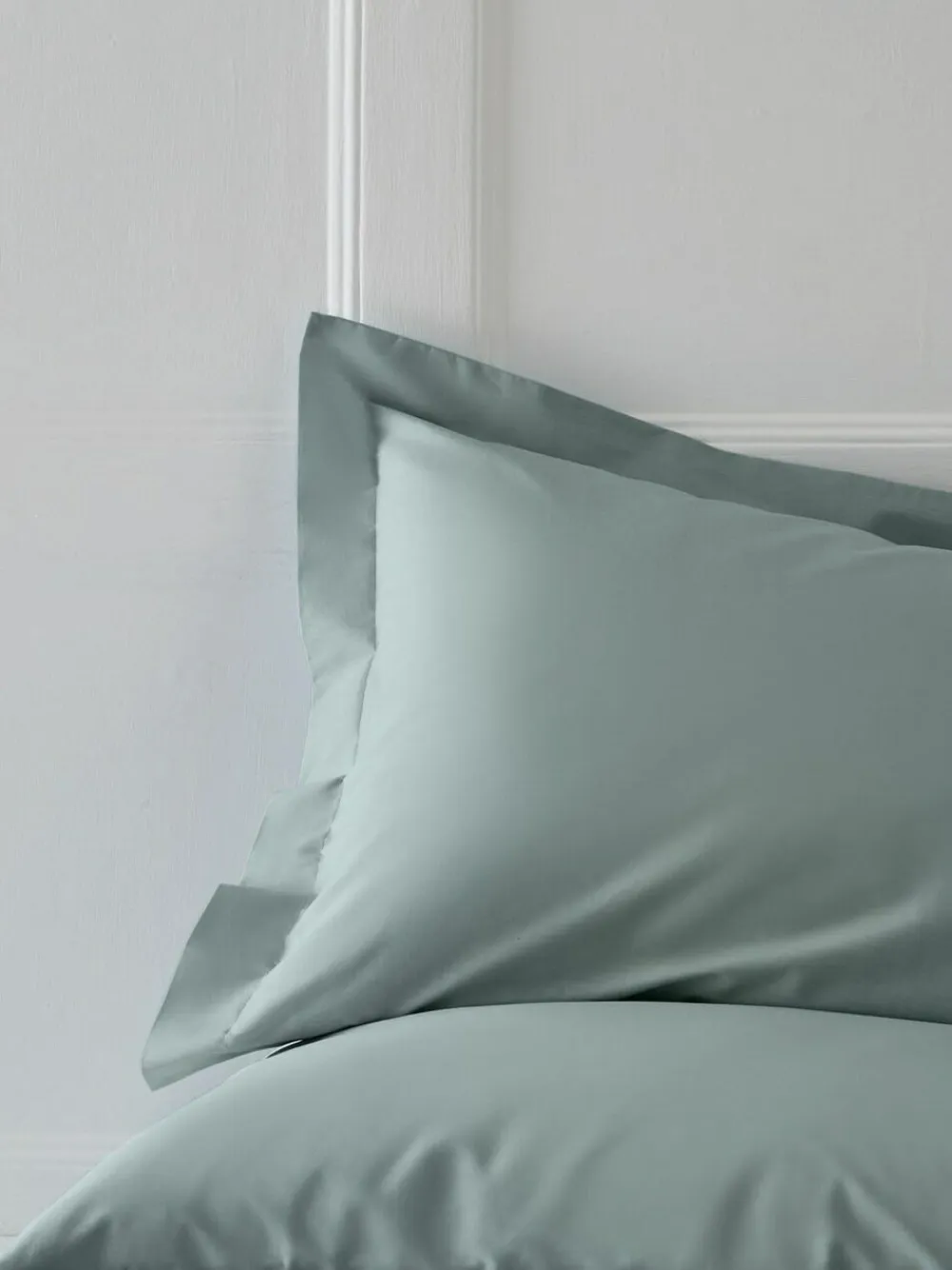 Sale Next Set of 2 Green Sage Cotton Rich Pillowcases