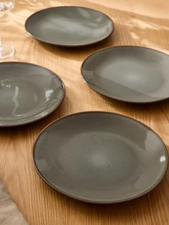 Next Set of 4 Grey Hampton Dinner Plates^ Dinner Sets & Pasta Bowls