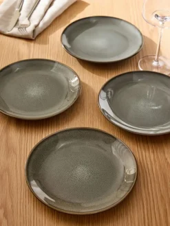 Online Next Set of 4 Grey Hampton Side Plates