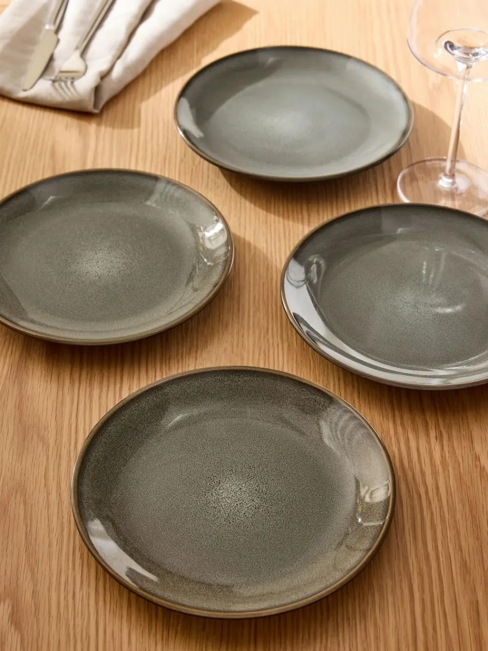 Online Next Set of 4 Grey Hampton Side Plates