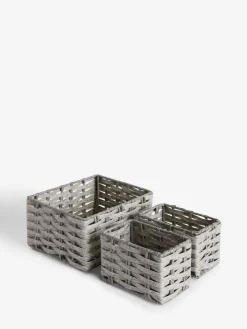 Next Set of 3 Grey Mini Grey Storage Baskets^ Storage & Organisation