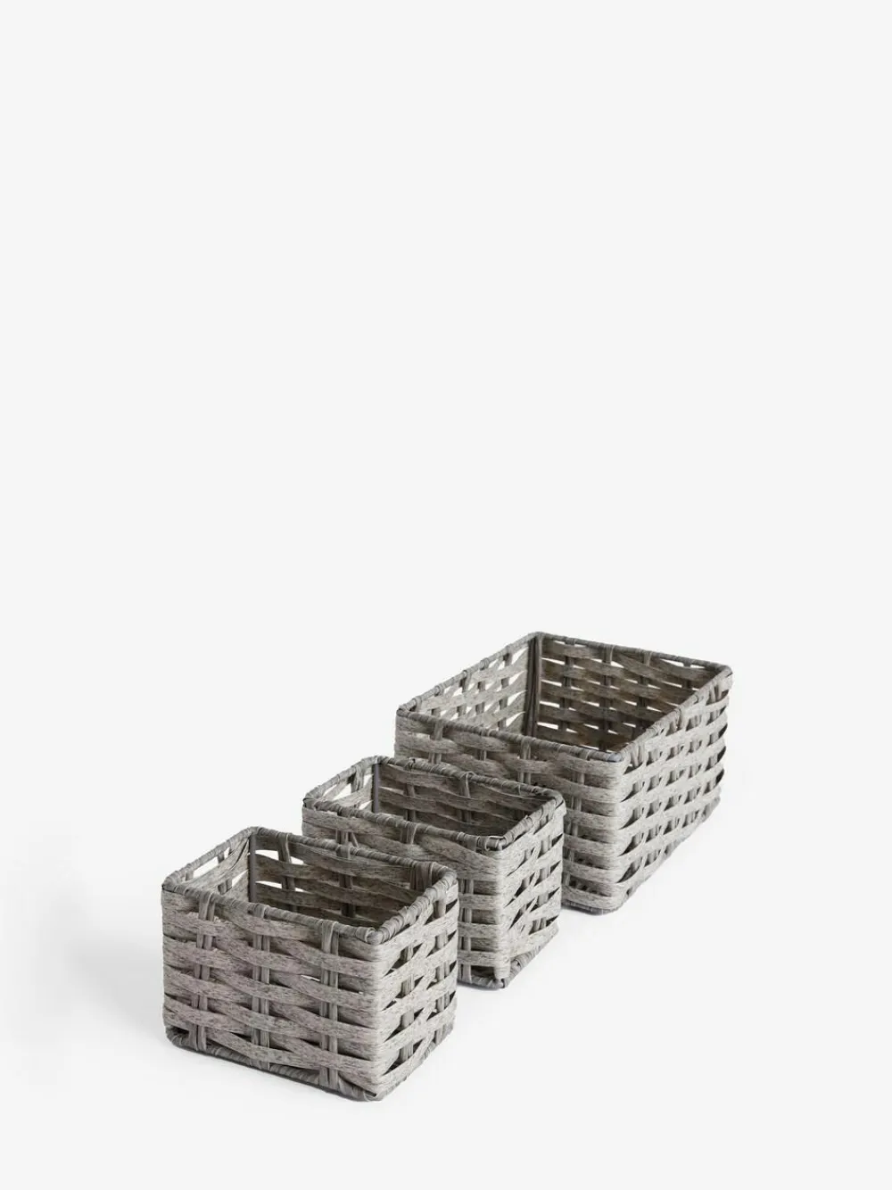 Next Set of 3 Grey Mini Grey Storage Baskets^ Storage & Organisation