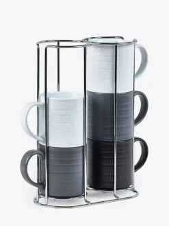 Next Set of 6 Monochrome Bronx Stacking Mugs^ Mugs & Cups