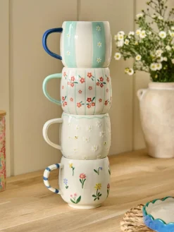 Next Set of 4 Multi Maisie Floral Stacking Mugs^ Mugs & Cups