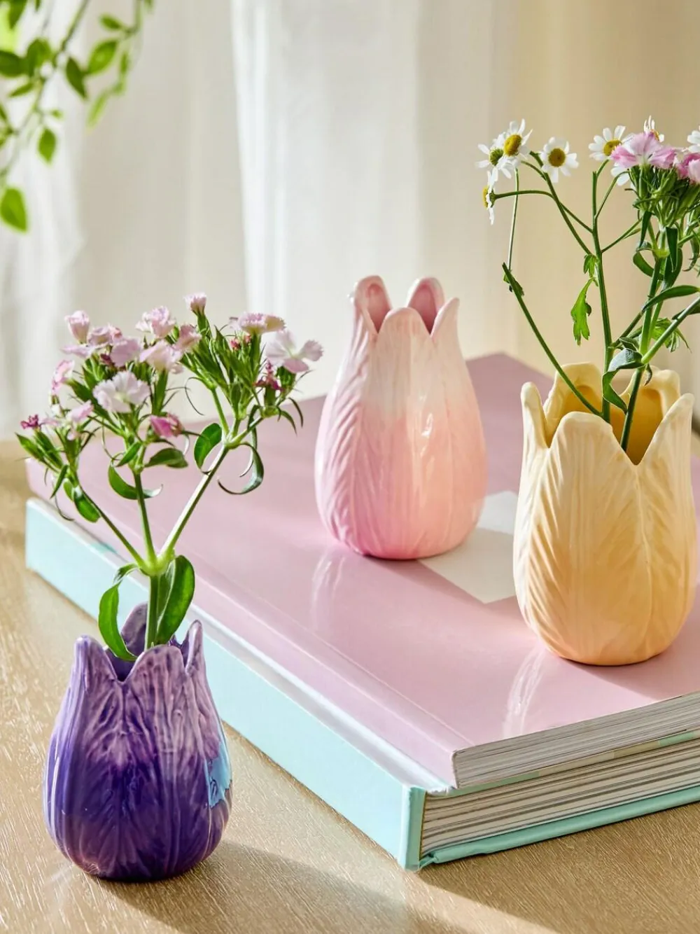 Hot Next Set of 3 Multi Mini 3D Flower Vases