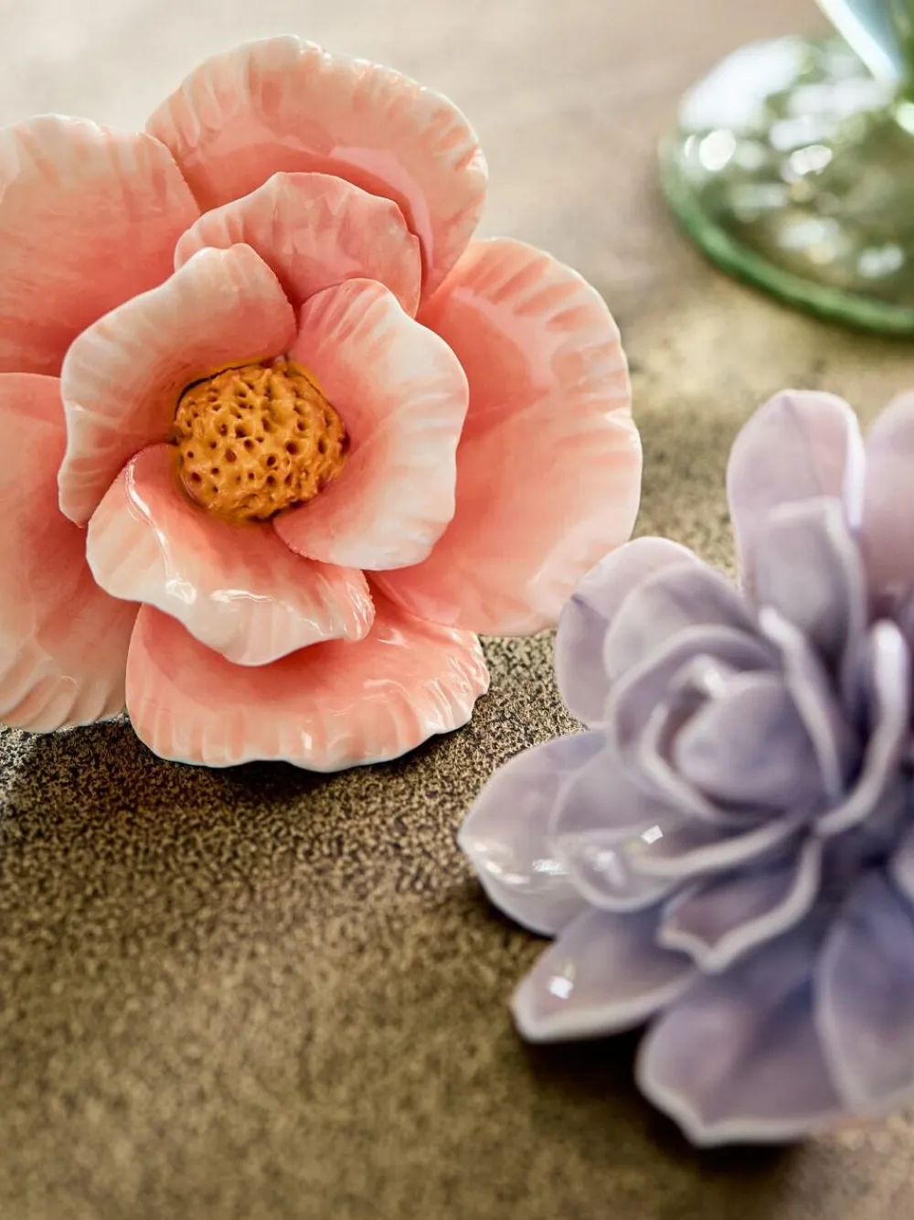 Best Next Set of 2 Multicolour Ceramic Flower Ornaments