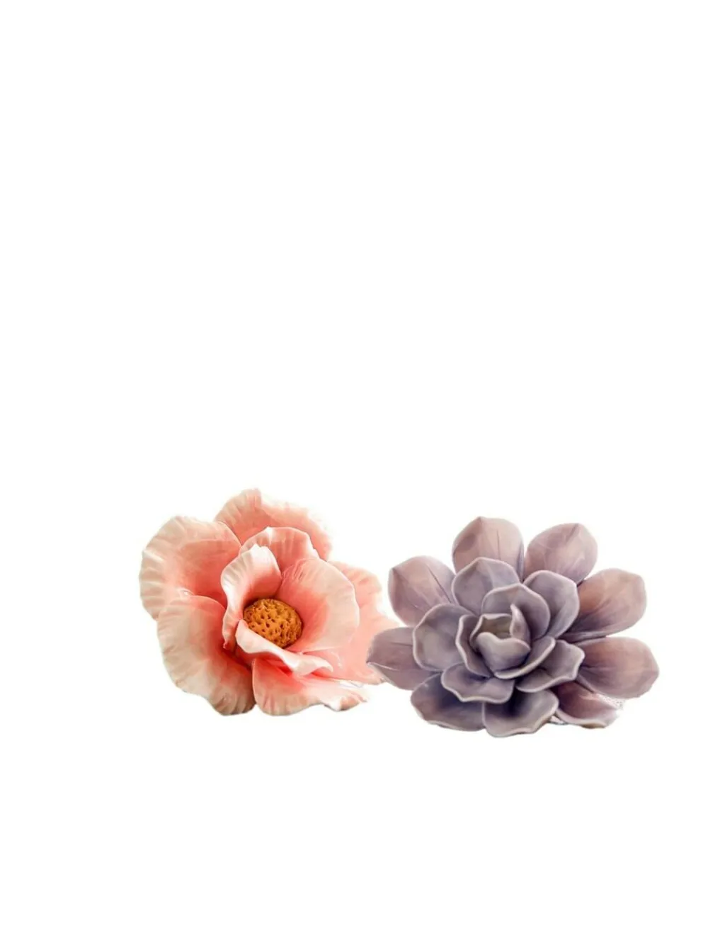 Best Next Set of 2 Multicolour Ceramic Flower Ornaments