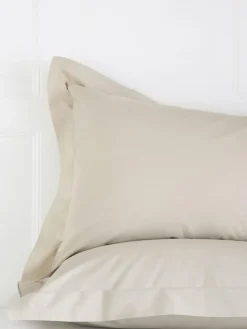 Next Set of 2 Natural Cotton Rich Pillowcases^ Bedsheets & Pillow Cases