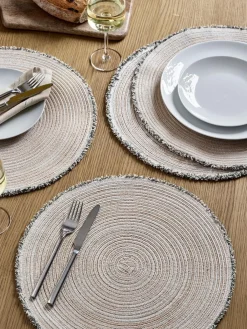 Next Set of 4 Fringe Placemats^ Table Linen, Placemats & Coasters