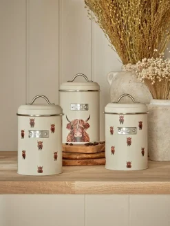 Outlet Next Set of 3 Natural Hamish Badge Storage Jars