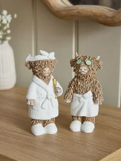 Next Set of 2 Natural Hamish Spa Ornaments