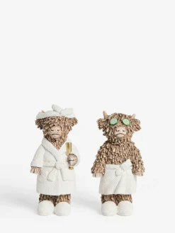 Next Set of 2 Natural Hamish Spa Ornaments