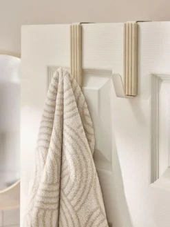 Next Set of 2 Natural Rib Over Door Hooks^ Storage & Organisation|Bathroom Accessories