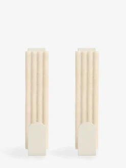 Next Set of 2 Natural Rib Over Door Hooks^ Storage & Organisation|Bathroom Accessories