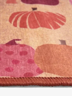 New Next Set of 2 Orange Washable Pumpkin Doormats