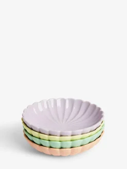 Next Set of 4 Pastel Flower Pasta Bowls^ Dinner Sets & Pasta Bowls