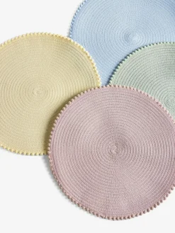 Next Set of 4 Pom Pom Placemats^ Table Linen, Placemats & Coasters